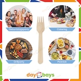 thumbnail of DayBays 500 Stk. Holzlöffel 16 cm Einweg Löffel aus Holz Geschmacks- und Geruchsneutral