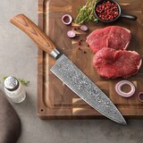 thumbnail of Wakoli EDIB Pro Damast Chefmesser I 20cm Klinge I Pakkaholzgriff