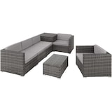 thumbnail of tectake Canapé de jardin Pisa 5 places avec coffre de rangement, variante 2 - gris - 403829