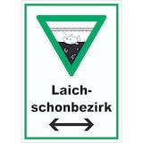 thumbnail of Laichschonbezirk Richtungspfeil links und rechts Aufkleber A1 (594x841mm)
