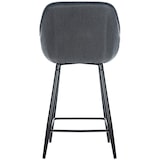 thumbnail of Lot de 2 Tabourets de bar Gibson avec Pieds en Métal Gris foncé/Tissu