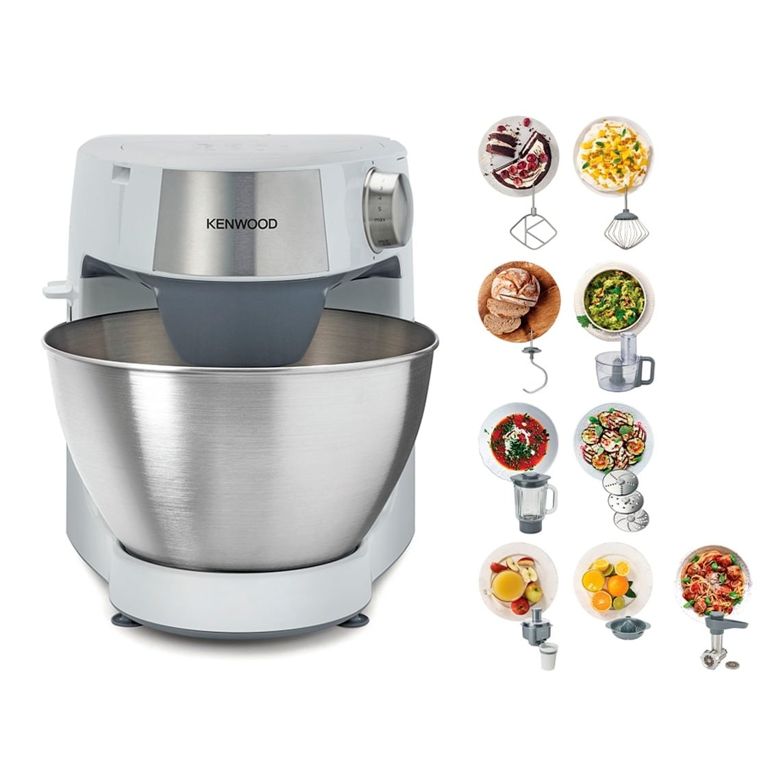 KENWOOD Prospero KHC29P0SI Küchenroboter (4,3 L - 1000 W - 9 Zubehörteile)
