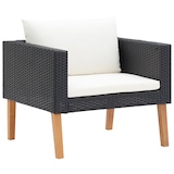 thumbnail of vidaXL 4-tlg. Garten-Lounge-Set mit Auflagen Poly Rattan Schwarz