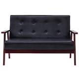 thumbnail of Helloshop26 - 2-Sitzer-Sofa für Wohnzimmer Lounge Wohnbereich schwarzes Kunstleder 02_0018899