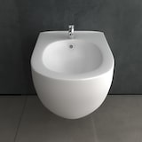 thumbnail of Alpenberger Hänge Bidet aus Sanitärkeramik | mit Hahnloch und Überlaufschutz | Wand-Bidet Dusch-WC  | Befestigungssatz für Montage| Made in EU