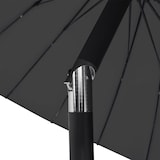 thumbnail of Sombrilla de jardín con palo de aluminio negro 270 cm