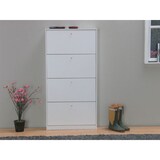 thumbnail of Escape Schuhschrank mit 4 Klappen Breite 75 cm, Höhe 148 cm weiss.