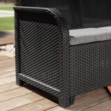 thumbnail of Salon de jardin - en résine aspect rotin tressé - Allibert by KETER - 5 personnes - SanRemo - Gris graphite ALLIBERT by KETER