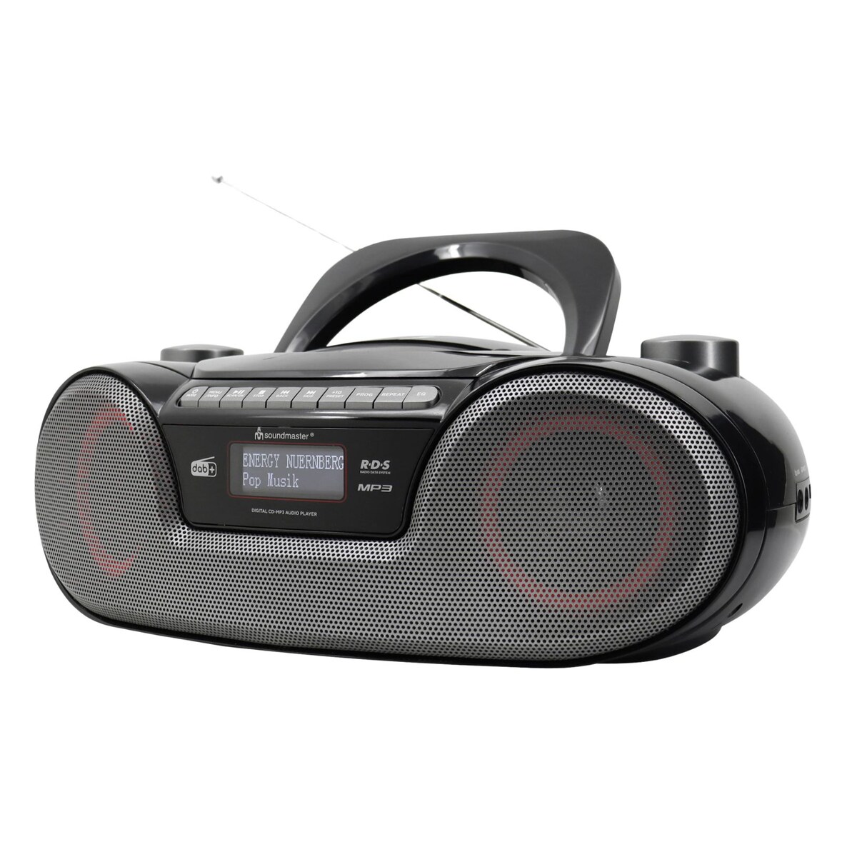 Soundmaster SCD8300SW tragbares Digitalradio CD-Player Hörbuchfunktion Bluetooth DAB+ UKW-Radio USB/SD-Anschluss Kopfhöreranschluss Wecker