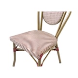 thumbnail of METRO PROFESSIONAL Silla apilable, aluminio/tejido sintético, con aspecto de bambú, rojo/beige