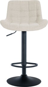 thumbnail of Barhocker CARAM - Stoff Creme 48x54x81 cm | Barstuhl Höhenverstellbar Mit Lehne Drehbar Tresenhocker Tresenstuhl Kneipenhocker Kneipenstuhl