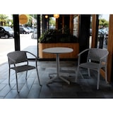 thumbnail of METRO PROFESSIONAL Cadeira empilhável com braços, alumínio/revestimento têxtil, cinzento escuro/cinzento