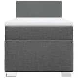 thumbnail of vidaXL Boxspringbett mit Matratze Dunkelgrau 90x200 cm Stoff