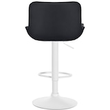 thumbnail of Banco de bar em couro sintético Vonore preto/branco