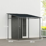 thumbnail of Outsunny Pergola Addossata con Chiusure a Strappo Grigio Scuro
