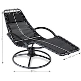 thumbnail of CASARIA® Sonnenliege Wetterfest Liegestuhl mit Armlehne Schaukelliege Wohnzimmer Grau