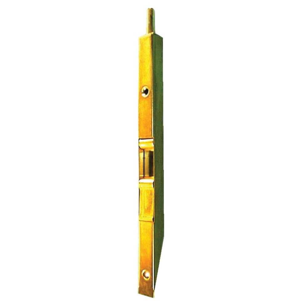 Verrou à entailler poussoir acier laitonné zingué blanc 16 mm x 150 mm Jardinier Massard