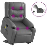 thumbnail of vidaXL Massagesessel mit Aufstehhilfe Elektrisch Grau Kunstleder
