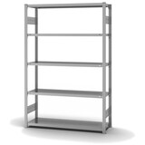 thumbnail of PROREGAL Fachbodenregal Stecksystem | Grundregal | HxBxT 200x130x40cm | 5 Ebenen | Fachlast 180 kg | Beidseitig nutzbar | Verzinkt