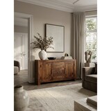 thumbnail of Sideboard Massivholz Sheesham Kommode 118 cm 3 Schubladen 2 Türen Design Highboard Landhaus-Stil braun