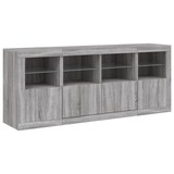 thumbnail of vidaXL Sideboard mit LED-Leuchten Grau Sonoma 163x37x67 cm