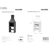 thumbnail of MF - Barbecue in Muratura BBQ Benhaddou Plus per Legna e Carbone con griglia (Grigio Scuro - 100x70x262 cm) REF: M01030 – Esterno