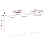 thumbnail of vidaXL Pflanzkübel 62x30x29 cm Cortenstahl