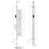 thumbnail of Serrure à larder 3 points série 2270 acier têtière inox 300x22x2,5 mm argent 45 mm STREMLER ASSA ABLOY