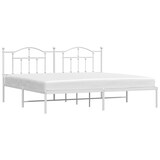 thumbnail of vidaXL Bedframe met hoofdbord metaal wit 193x203 cm