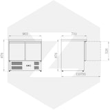 thumbnail of ZORRO Kühltisch ZS 901 - 2 Türen