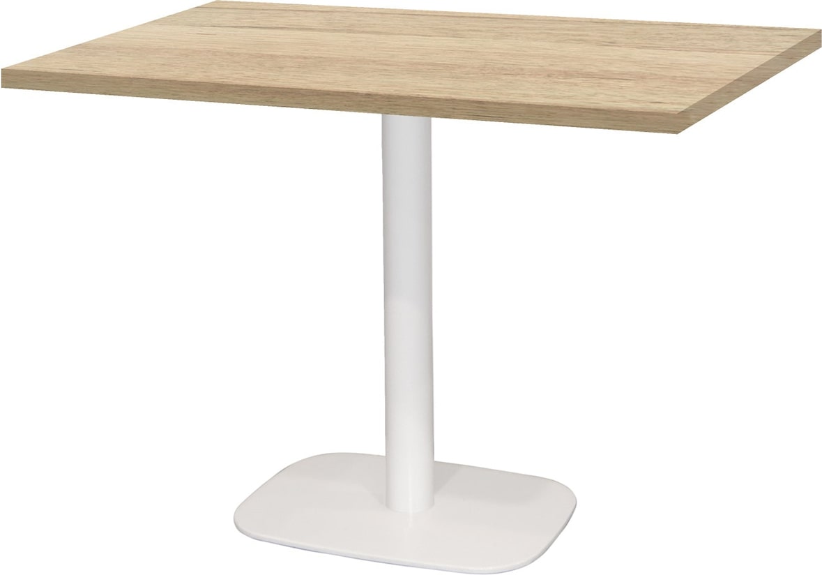 RestooTab - Tisch Round weiß 120x70cm Dekor Eiche pyla