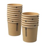 thumbnail of #IAMPLASTICFREE 50 Stück Nachhaltige Suppenbecher Kraftpapier braun 300ml - Pappbecher, Einwegbecher, biologisch abbaubar, hitzeresistent