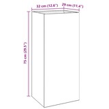 thumbnail of vidaXL Pflanzkübel Silbern 32x29x75 cm Verzinkter Stahl