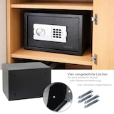 thumbnail of HMF Safe Tresor für Zuhause, Hotel oder Büro, Möbeltresor mit Zahlenschloss für DIN A4 Dokumente, 35 x 25 x 25 cm, Schwarz