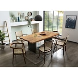 thumbnail of SIT Möbel Teak Esstisch | Plattenstärke 50 mm natur | Gestell Metall schwarz | B 200 x T 100 x H 77 cm | 16094-11 | Serie TOPS & TABLES