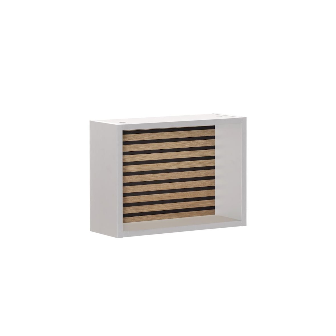 Möbelpartner Wandregal Zebra | HxBxT 30x40x16cm |  1x Würfelregal | Akustikpaneele Eiche/Weiß | Schweberegal Hängeregal von PROREGAL