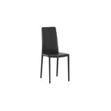 thumbnail of Sedia in similcuoio nero struttura in metallo rivestito 41x42xh.95 cm 4 pz