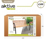 thumbnail of Banco de jardín de madera clara 2 personas Aktive