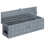 thumbnail of DELUKE® Aluminiumbox mit Deckel - Abschließbar Alubox Deichselbox Alu Anhängerbox Werkzeugkiste Metall Transportbox Metallkiste, 80,5x22x22cm Silber
