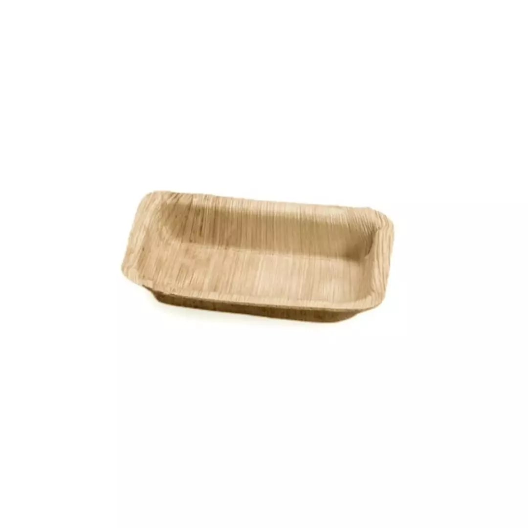 Ekoe Klein rechthoekig composteerbaar palmbladbord 12x7 cm 25 st