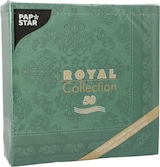 thumbnail of 50 Servietten ROYAL Collection 1/4-Falz 40 cm x 40 cm dunkelgrün Arabesque