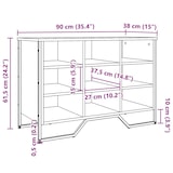 thumbnail of Helloshop26 - Scarpiera mobiletto portascarpe mobile per ingresso/corridoio/soggiorno 90 x 38 x 61,5 cm legno ingegnerizzato 02_0021600