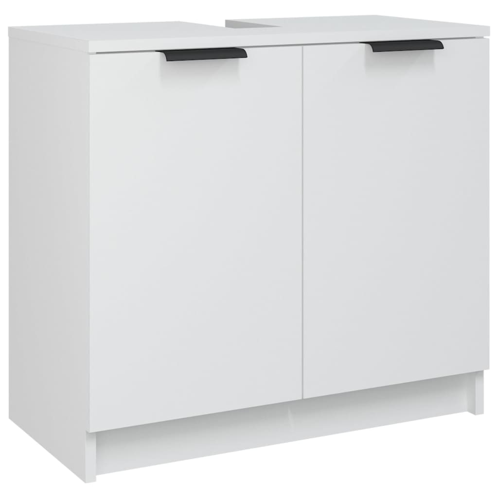 vidaXL Badschrank Weiß 64,5x33,5x59 cm Holzwerkstoff