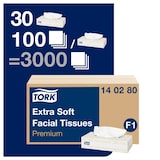 thumbnail of Taschentücher Extra Weich - Premium - 140280 - F1 - Karton mit 30 Schachteln zu je 100 F - Tork