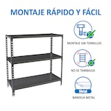 thumbnail of SimonRack Metallregal, 900x1000x400 mm, 3 Ebenen, Metallboden, 180 kg Biegepunkt, Anthrazit - Simonclick