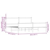 thumbnail of vidaXL Metallbett ohne Matratze Sonoma-Eiche 200x200 cm