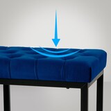 thumbnail of Décoshop26 - Banco de cama de 120 cm de largo tapizado en terciopelo azul y metal negro 10_0003666