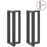 thumbnail of Helloshop26 - Juego de 2 patas de consola en forma de T 38 x 25 x 72 cm estabilizadores ajustables diseño moderno en acero 02_0057315