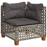 thumbnail of vidaXL 7-tlg. Garten-Sofagarnitur mit Kissen Grau Poly Rattan