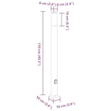 thumbnail of vidaXL Pollerleuchten mit Steckdose 3 Stk. 110 cm Schwarz IP44